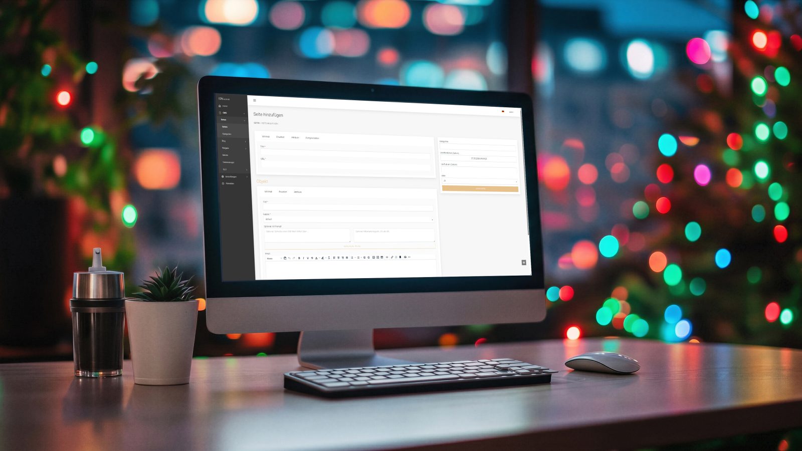 ION CMS on a laptop